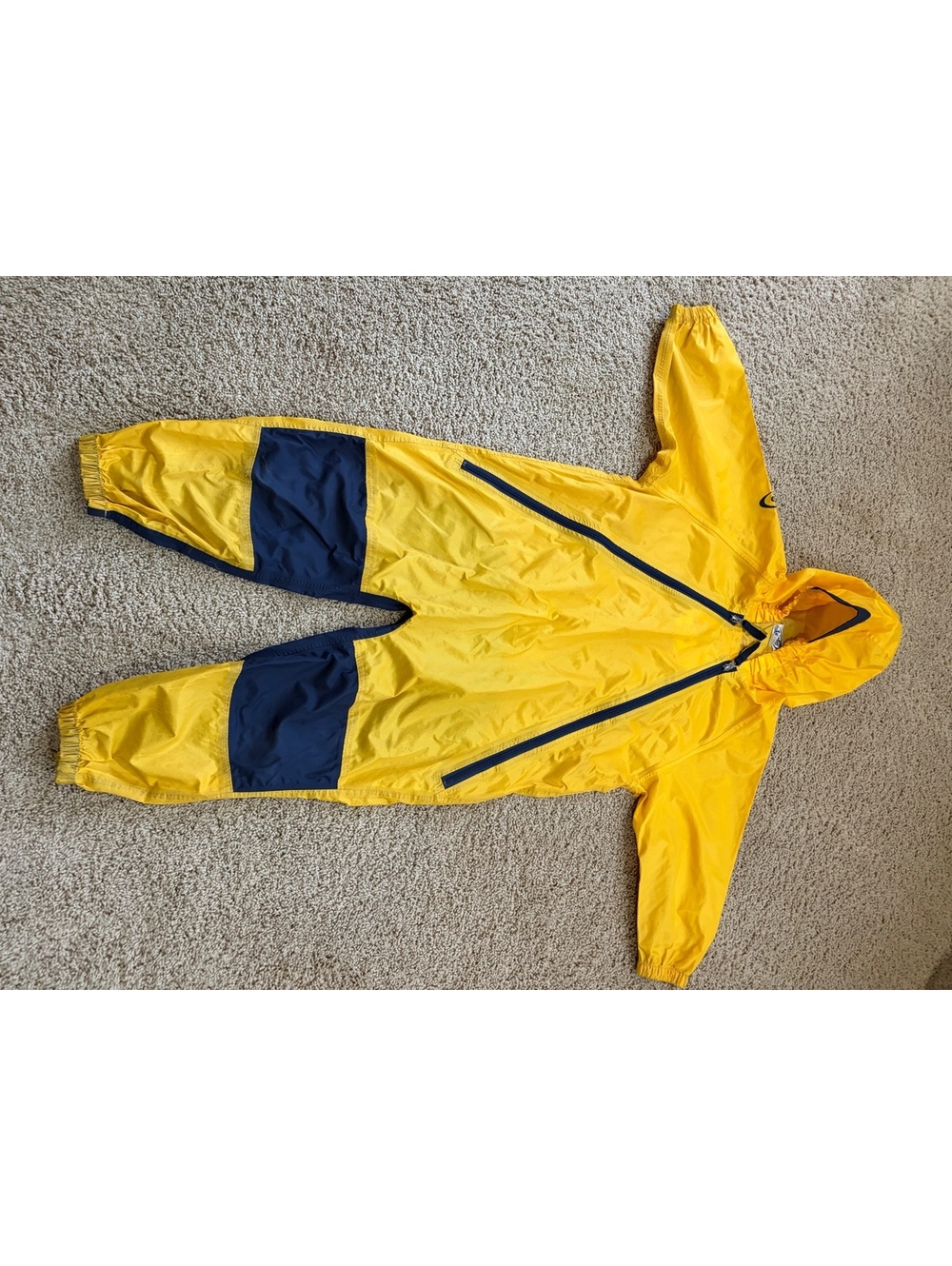 Tuffo Muddy Buddy Waterproof Rain Suit yellow and navy blue 5T